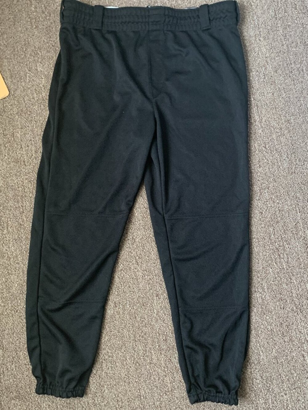 Rawlings Black Softball Capri Pants Youth XL Fits Womens Small Elastic Cuff